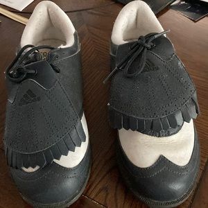 Youth golf shoes, Adidas, barely worn, size 4 1/ been in closet need cleaned